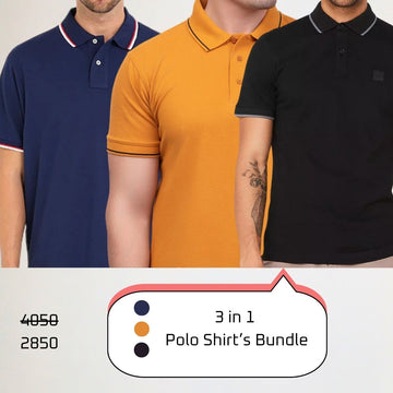 PACK OF 3 POLO T-SHIRTS FOR MEN