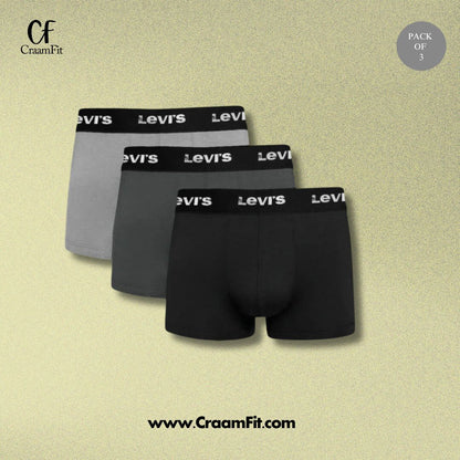 CraamFit Branded L-e-v-i-s Boxer (Pack Of 3)