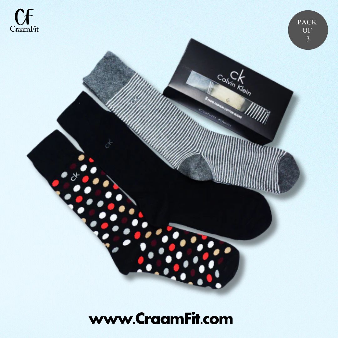 CraamFit branded  C-a-l-v-i-n K-l-e-i-n  Full Socks (Pack Of 3)