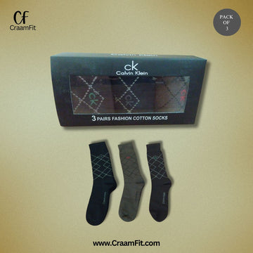 CraamFit branded  C-a-l-v-i-n K-l-e-i-n  Full Socks (Pack Of 3)