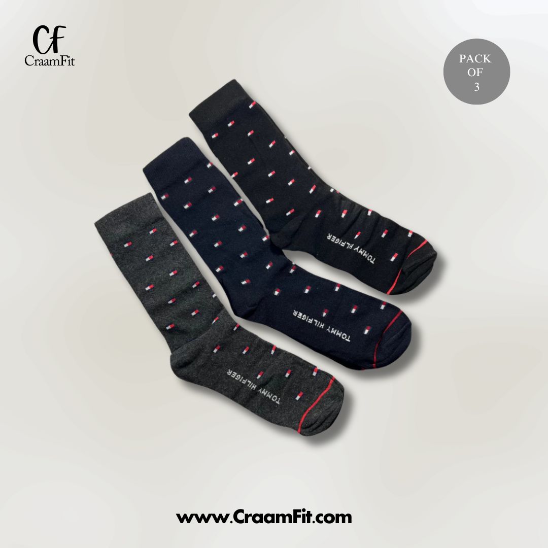 CraamFit branded T-o-m-m-y Full Socks (Pack Of 3)