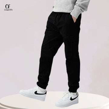 BLACK CARGO TROUSER