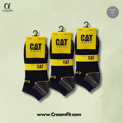 CraamFit branded C-a-t Ankle Socks (Pack Of 3)