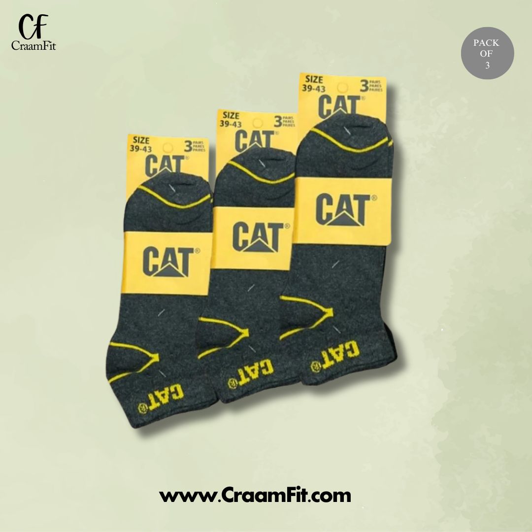 CraamFit branded C-a-t Ankle Socks (Pack Of 3)