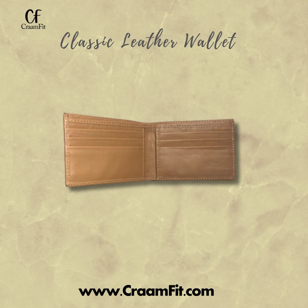 Classic Leather Wallet (Caramel Tan)