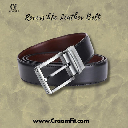 CraamFit Branded Reversible 2 in 1 Leather Belt