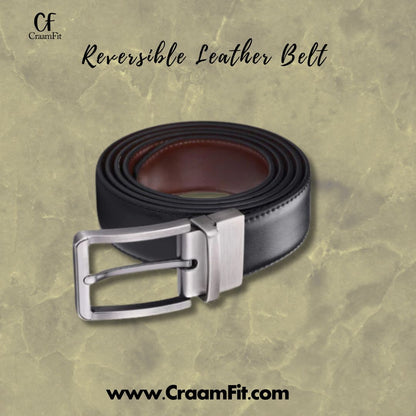 CraamFit Branded Reversible 2 in 1 Leather Belt