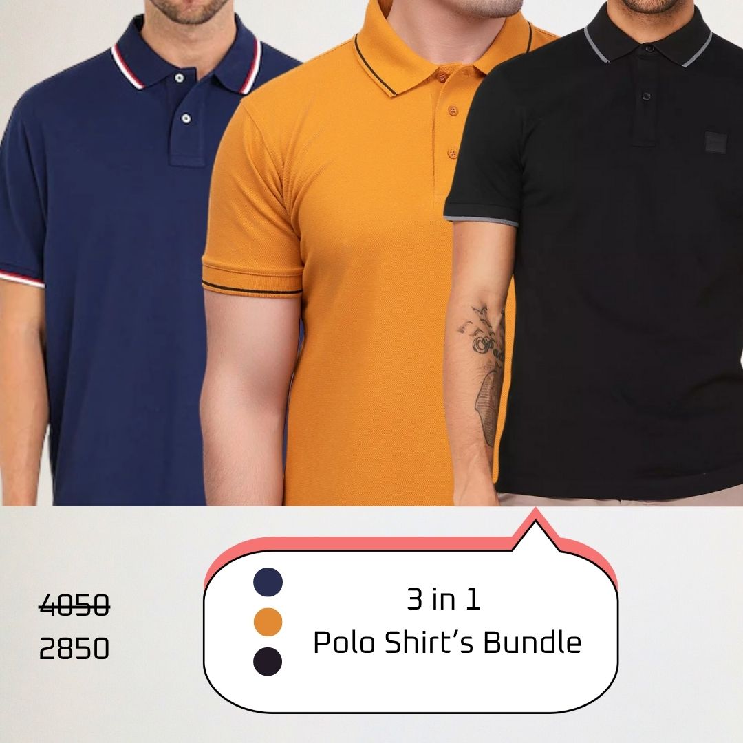 PACK OF 3 POLO T-SHIRTS FOR MEN